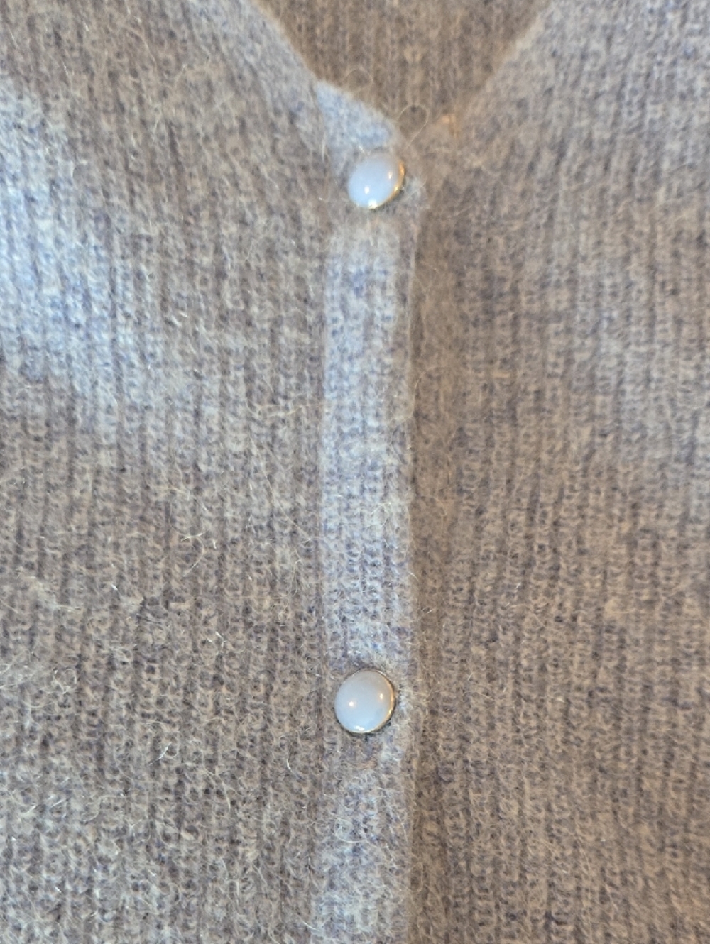Sezane Sky Blue V-Neck Button Cardigan Sweater - Picture 4 of 6